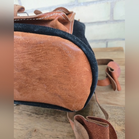 Vintage Suede & Leather Backpack - Picture 11 of 11